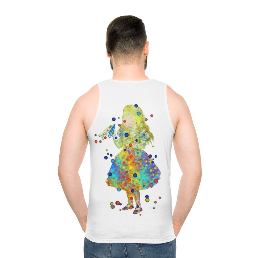 Alice in Wonderland Watercolor Art Unisex Tank Top