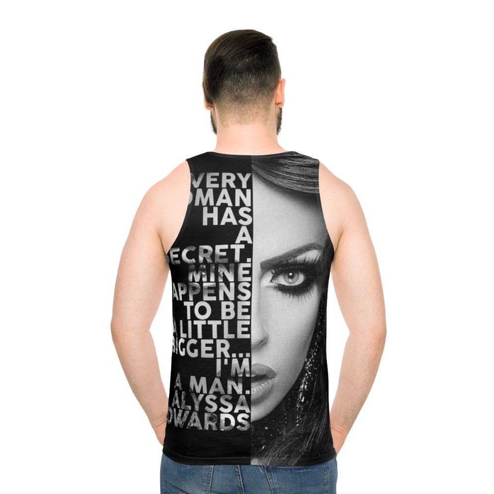 Alyssa Edwards text portrait unisex tank top