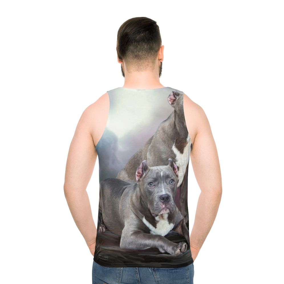 American Bully breed dog art tank top
