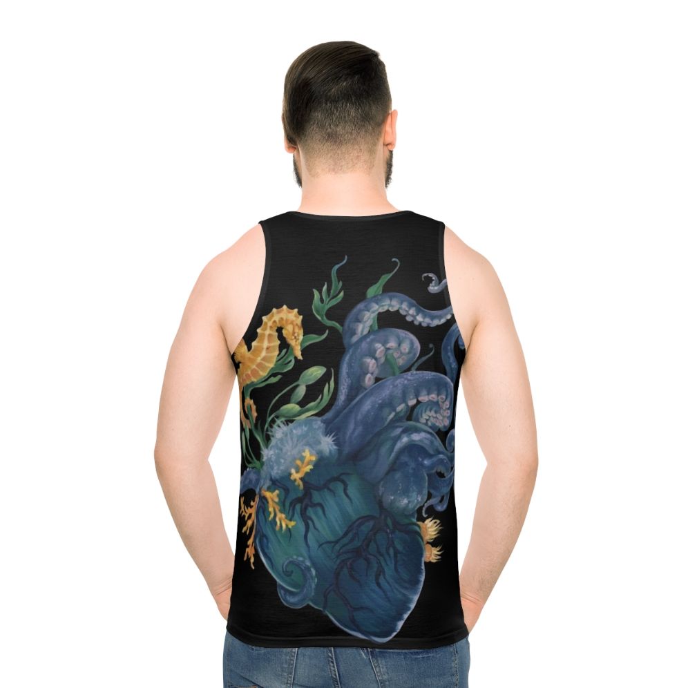 Anatomical heart ocean unisex tank top