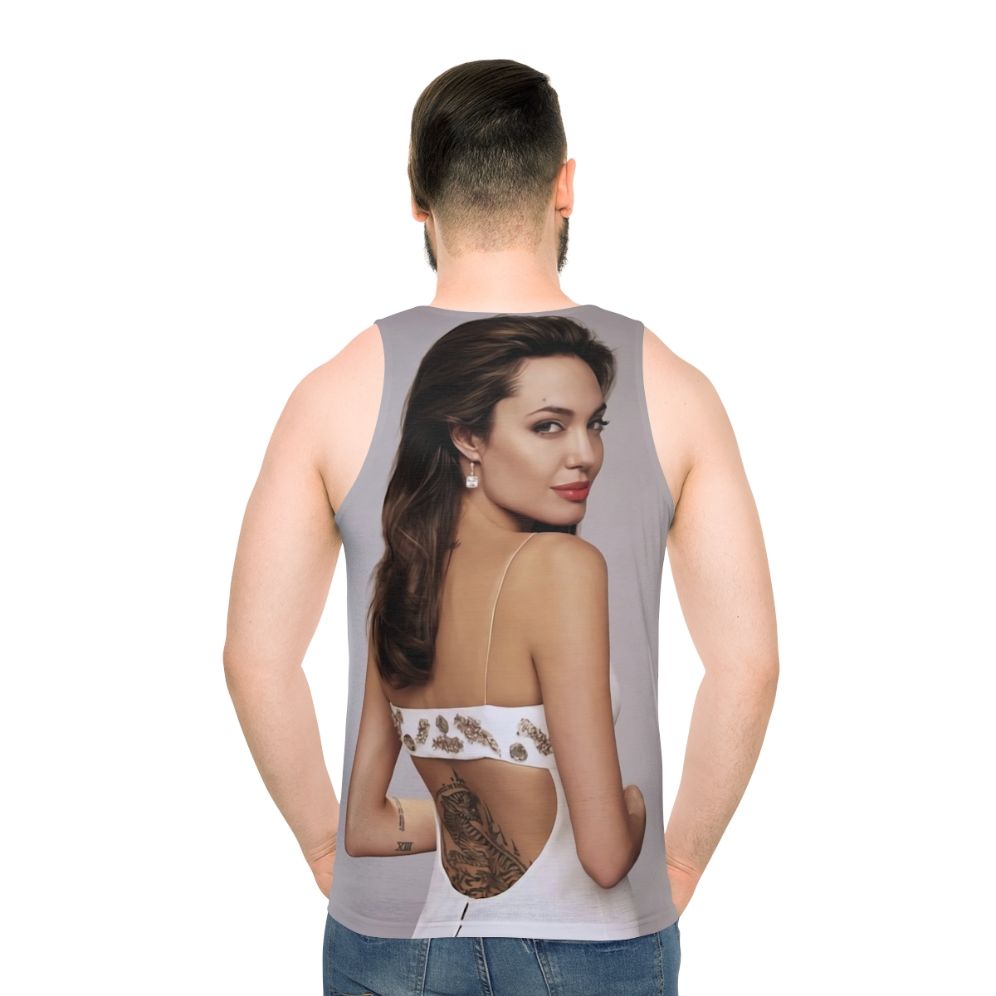 Angelina Jolie Back Tattoo Unisex Tank Top