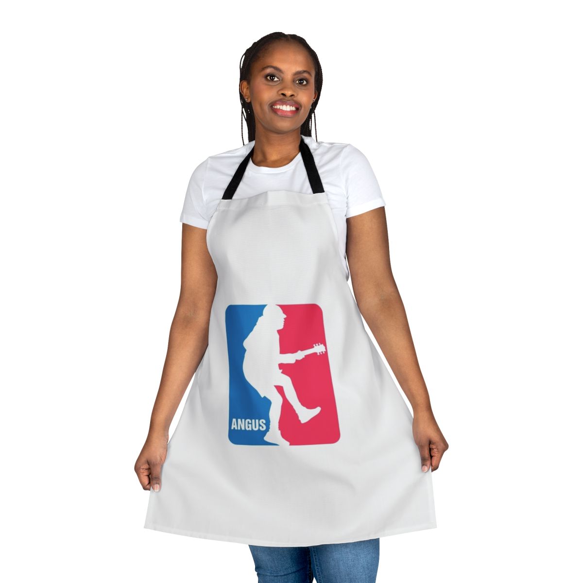 Angus Young Inspired Basketball Sport Apron