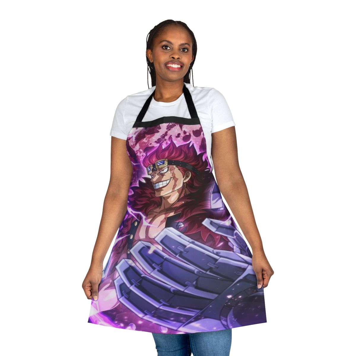 Anime-themed Eustass Kid one piece apron for kitchen use