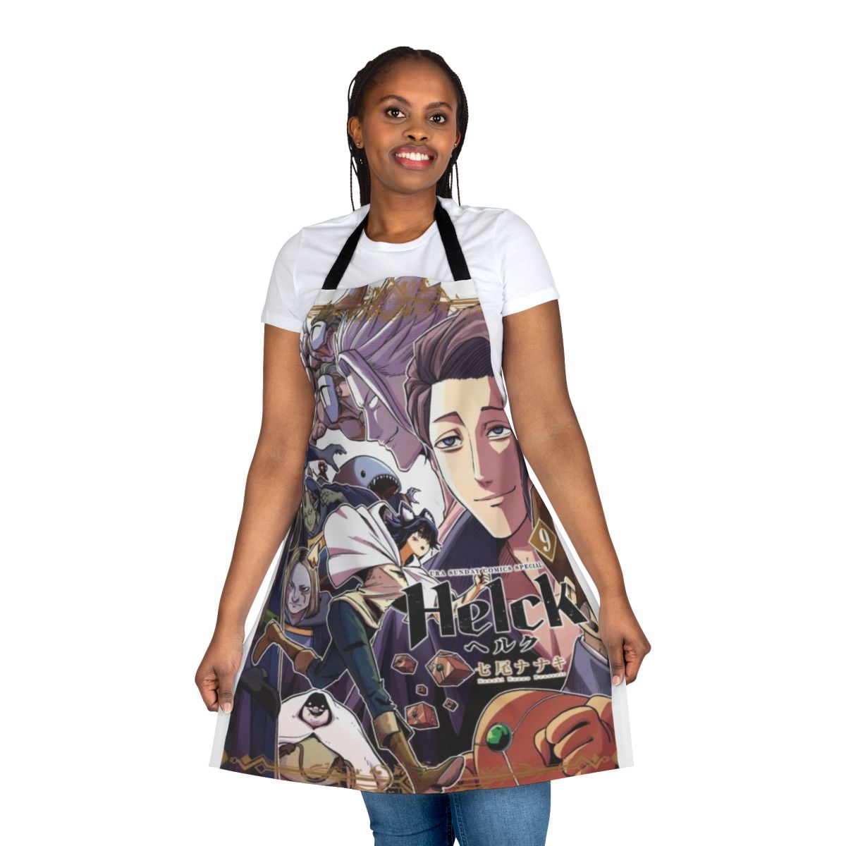 Anime-Inspired Helck Apron with Cute Vamirio Design