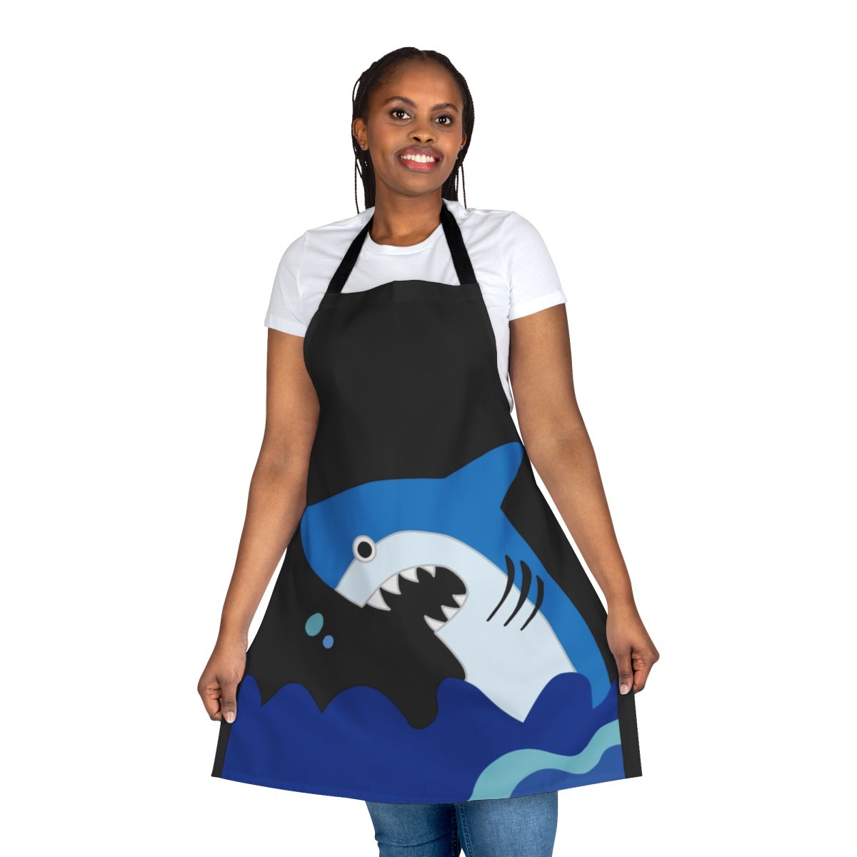 Luffy shark-themed apron for anime and cartoon fans