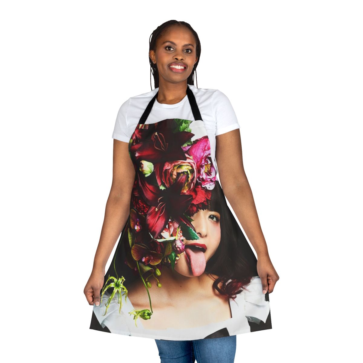 Miku Band Maid Apron with Anime Music Band Graphic