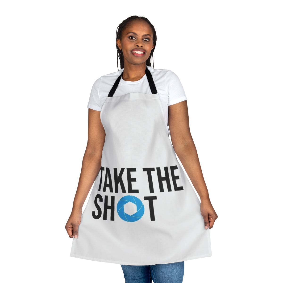 Photography apron with an aperture design, perfect for photographers and camera enthusiasts.