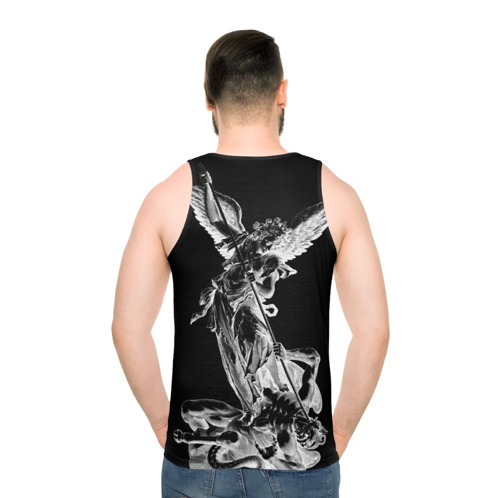 Archangel Michael Defeating the Devil Unisex Christian Tank Top