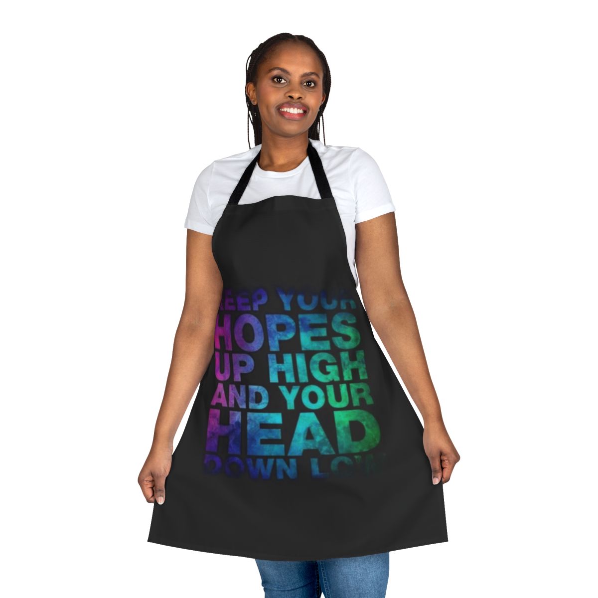 Hopes Up High Apron - Artistic Emo/Gothic Inspired Apron for Music Fans