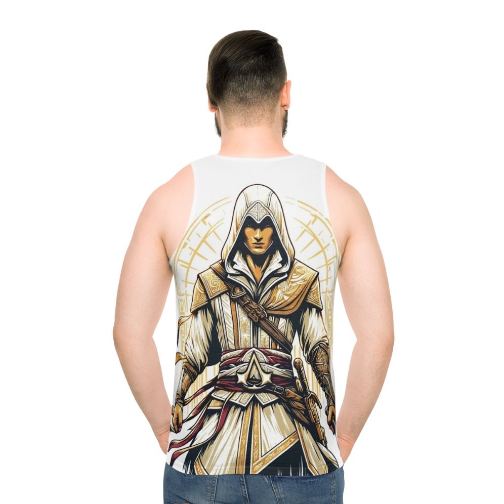 Assassin's Creed unisex tank top featuring a bright, action-packed design