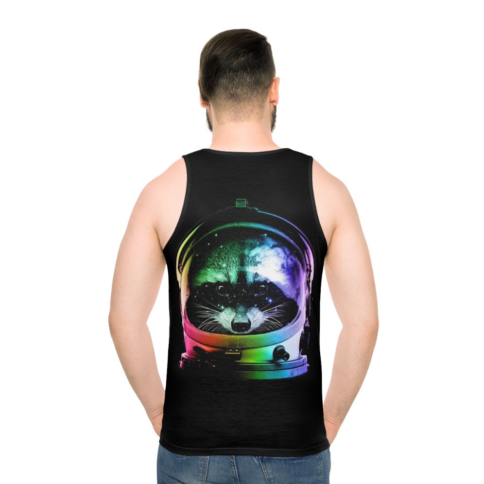 Unisex astronaut raccoon tank top