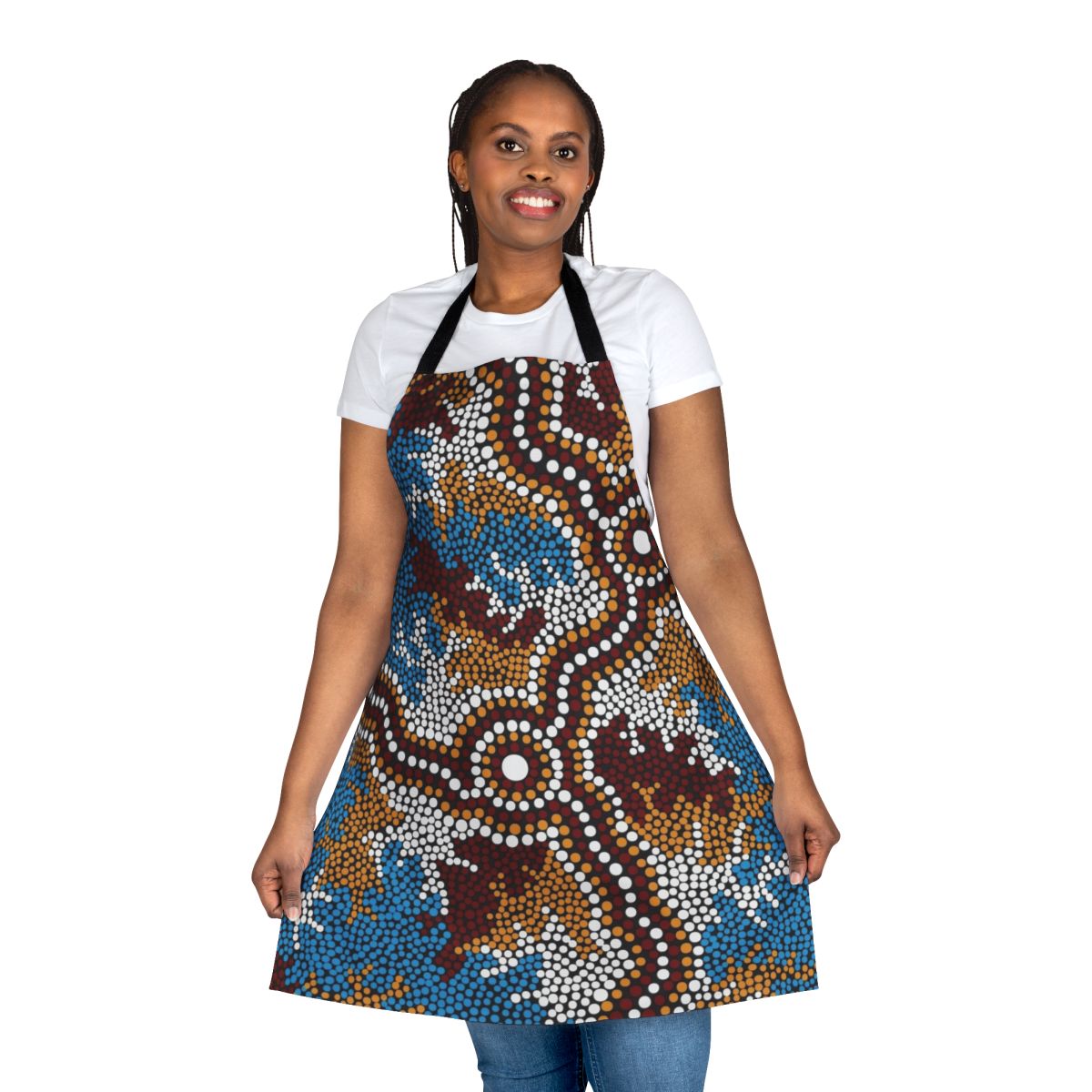 Authentic Aboriginal Dot Art Wetland Dreaming Apron
