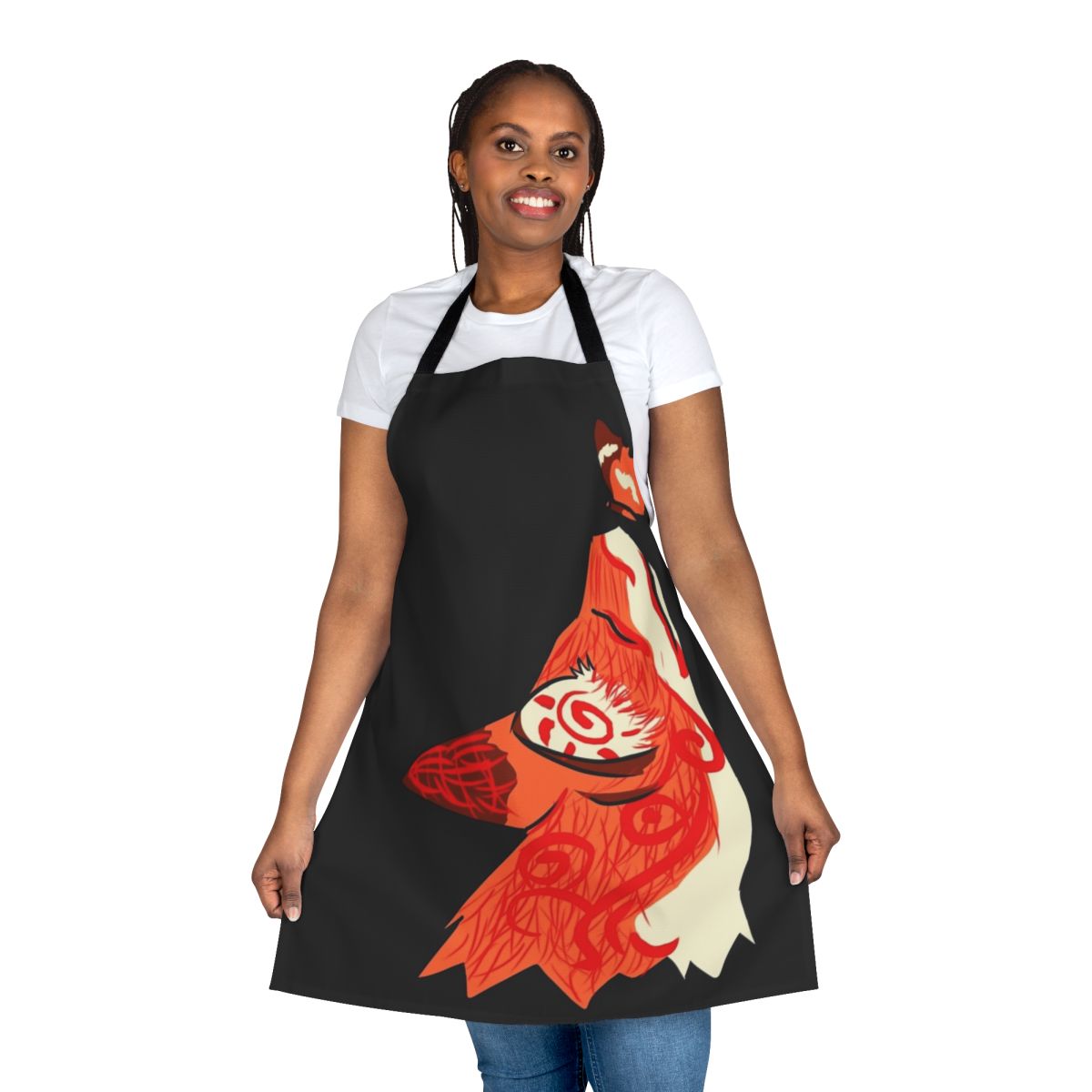 Autumn fox kitsune spirit apron with red fox design