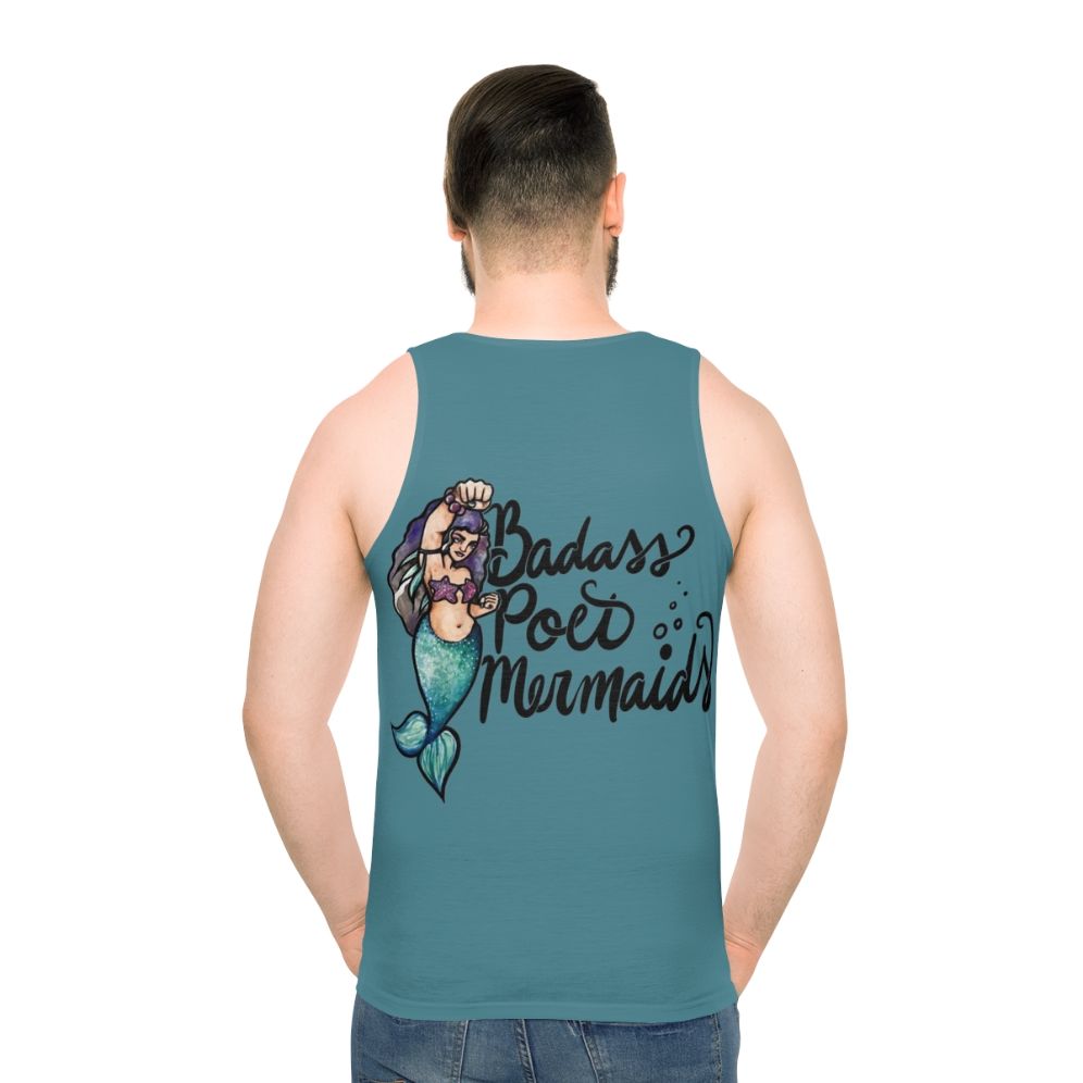 Badass poet mermaids unisex tank top