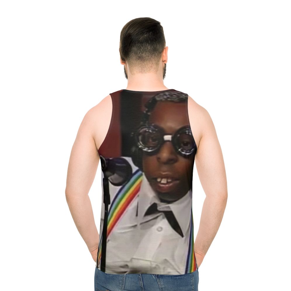 Beetlejuice inspired green unisex striped tank top