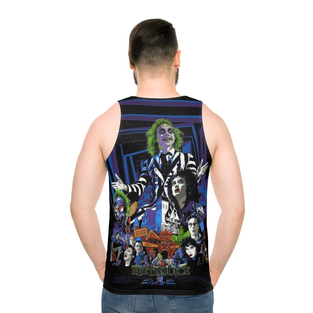Beetlejuice Unisex Tank Top with classic 80s horror movie design