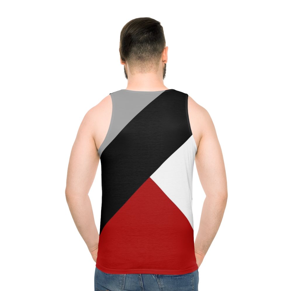 Black geometric minimalist unisex tank top