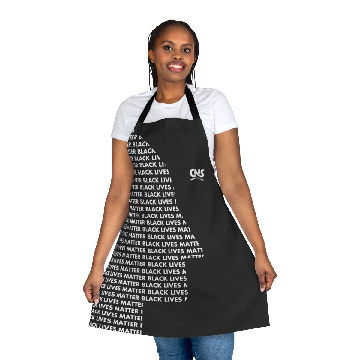 BLM apron with bold protest message