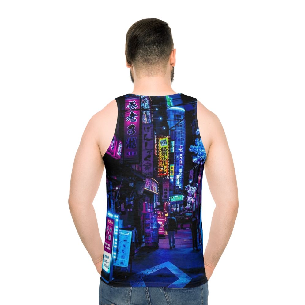 Blue Tokyo Alley Unisex Tank Top