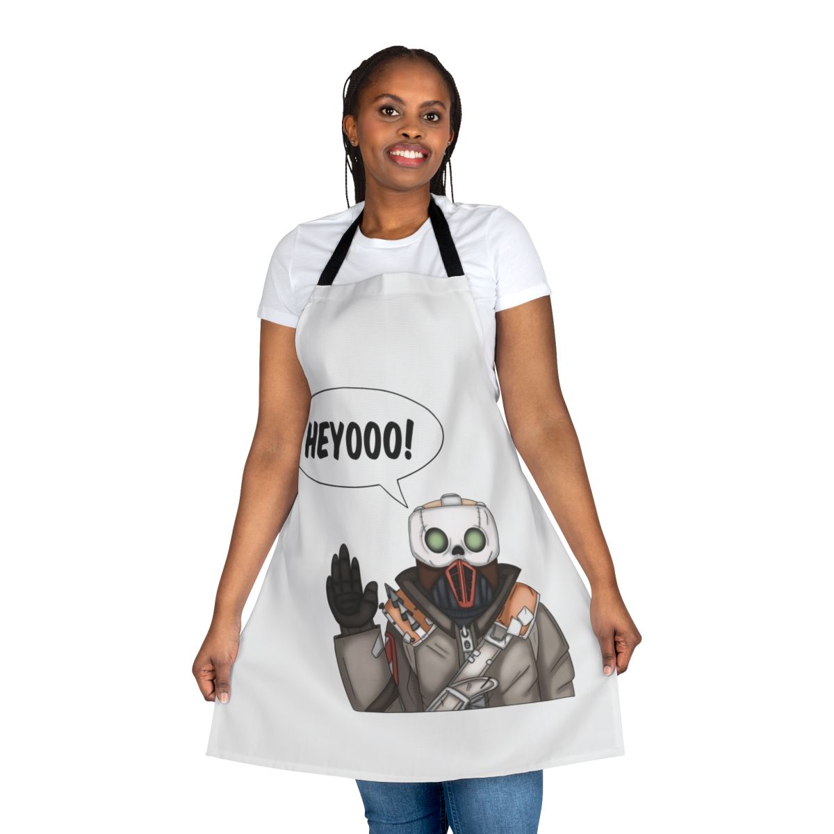 Borderlands-themed apron featuring the iconic Borderlands Psycho character, Steve
