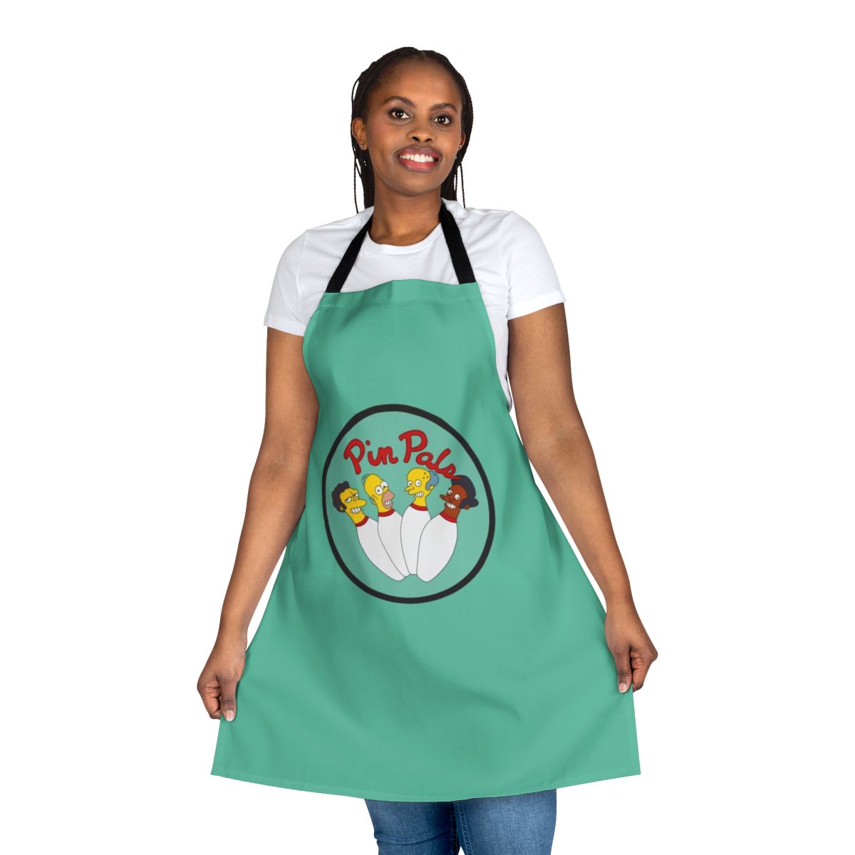 Bowling apron with cartoon bowling friends
