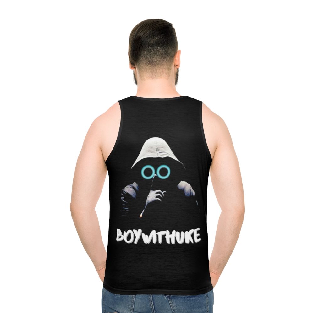 Unisex tank top with "Boy with Uke" and toxic friends design
