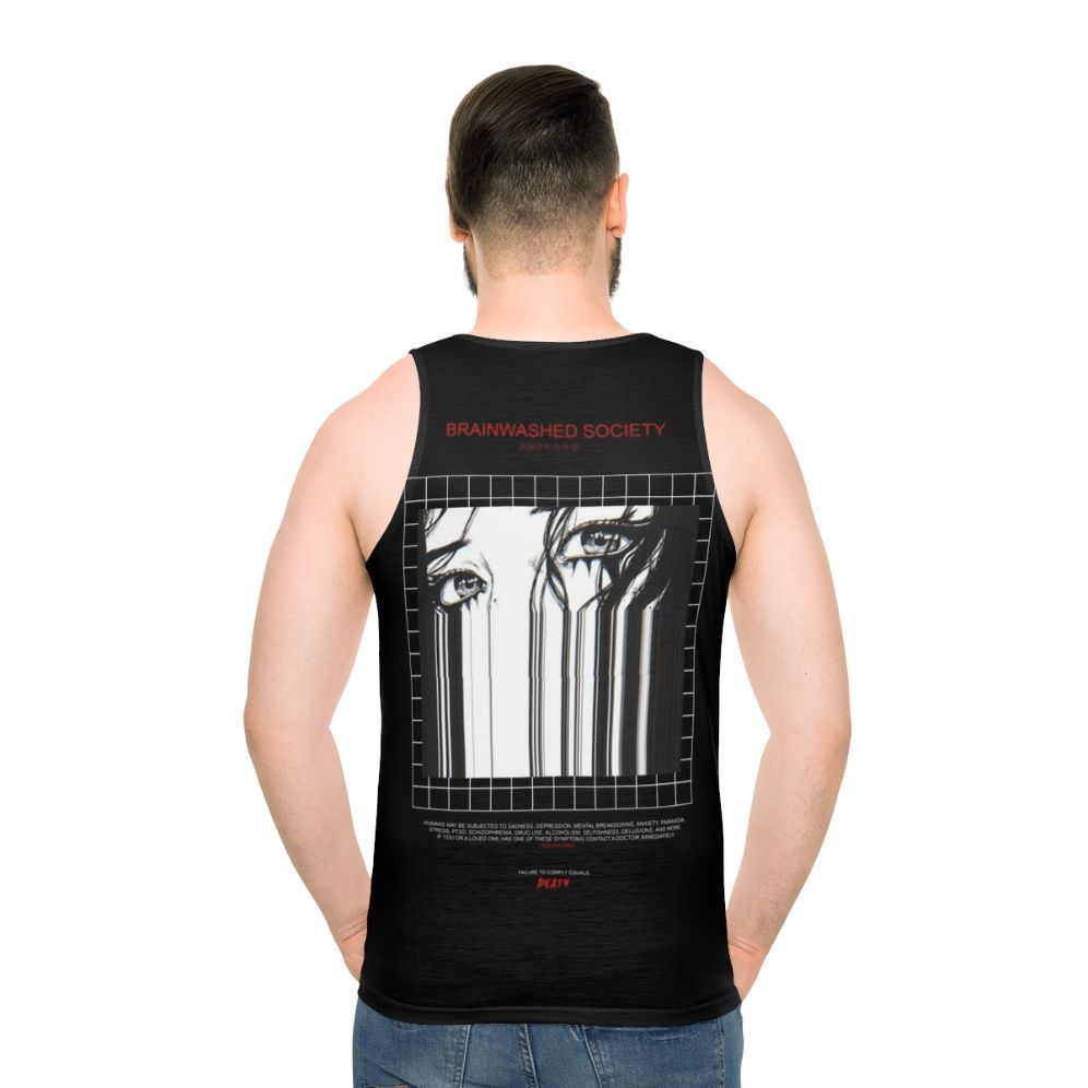 Brainwashed Society Unisex Tank Top with Goth and Vaporwave Aesthetic