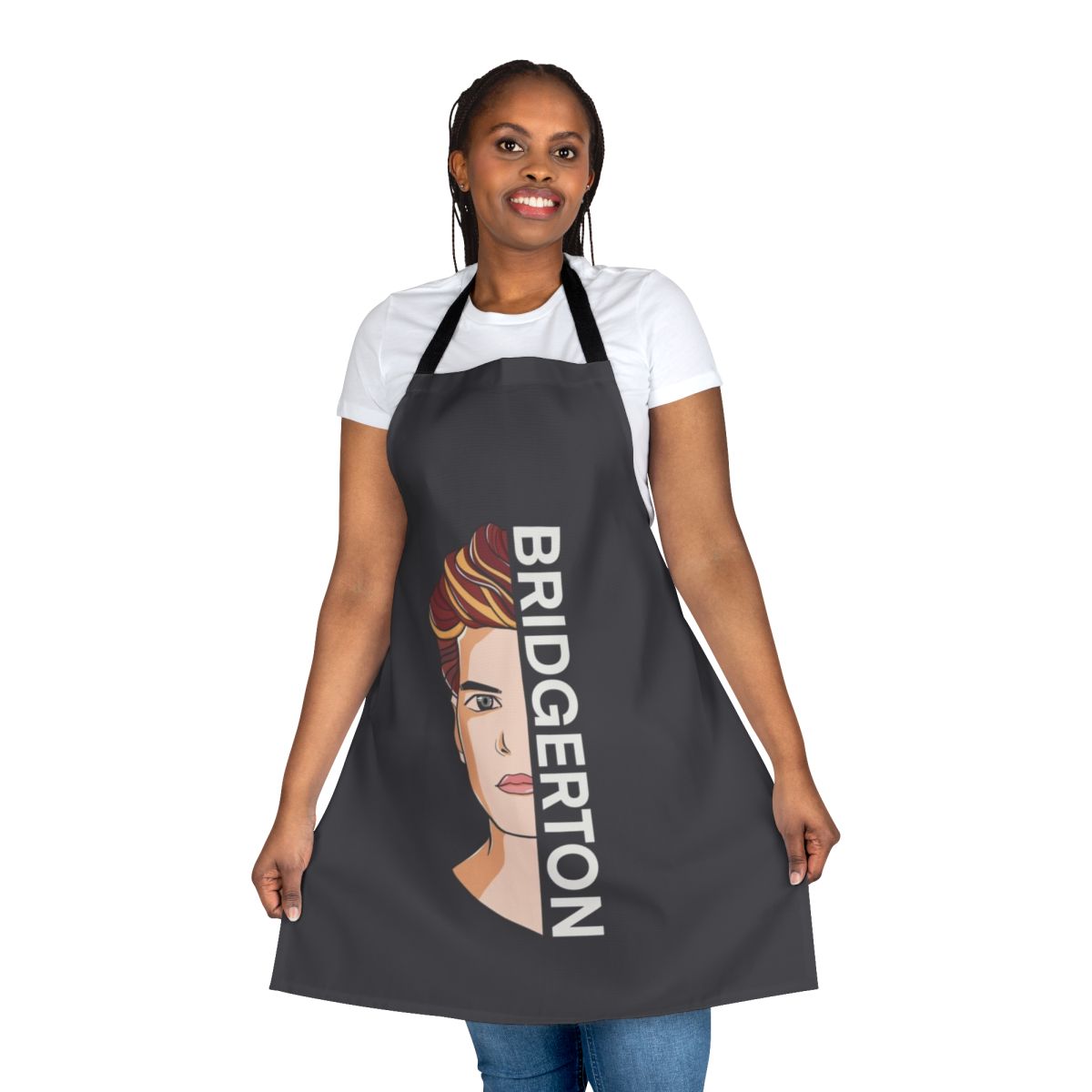 Bridgerton-inspired apron featuring character Colin Bridgerton