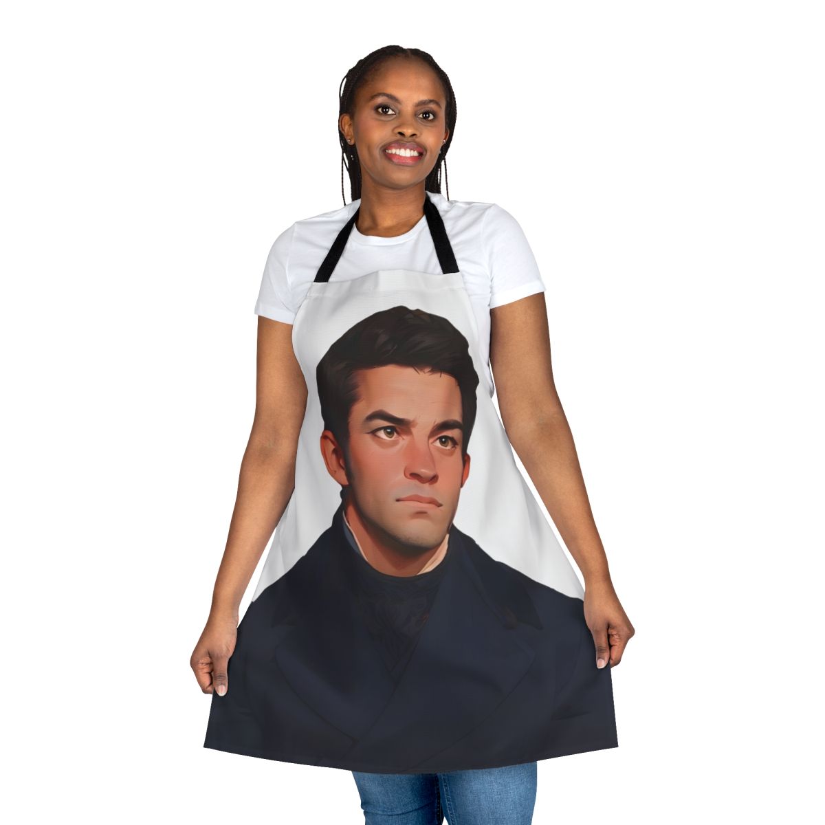 Bridgerton-inspired fan art apron featuring Anthony Bridgerton