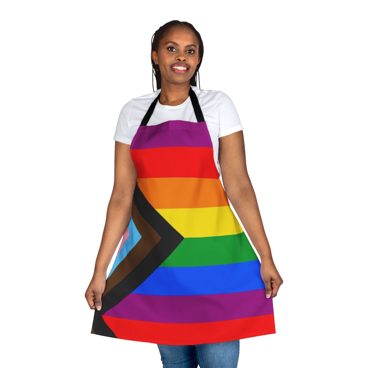 LGBTQ+ Progress Pride Flag Apron