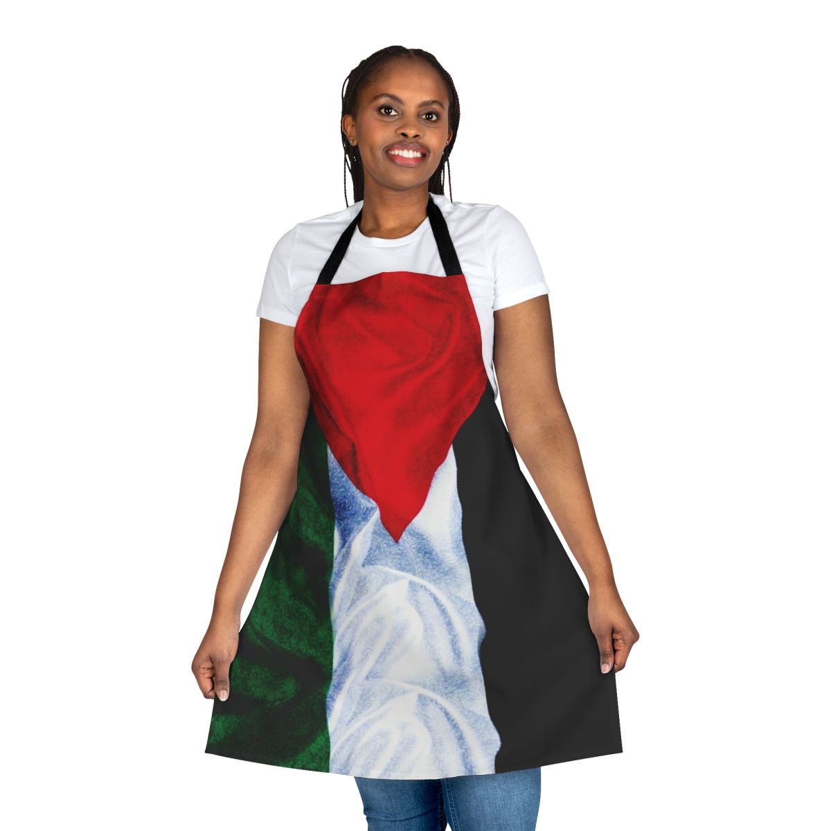 Apron with the flag of Palestine, representing Palestinian pride and the struggle for freedom