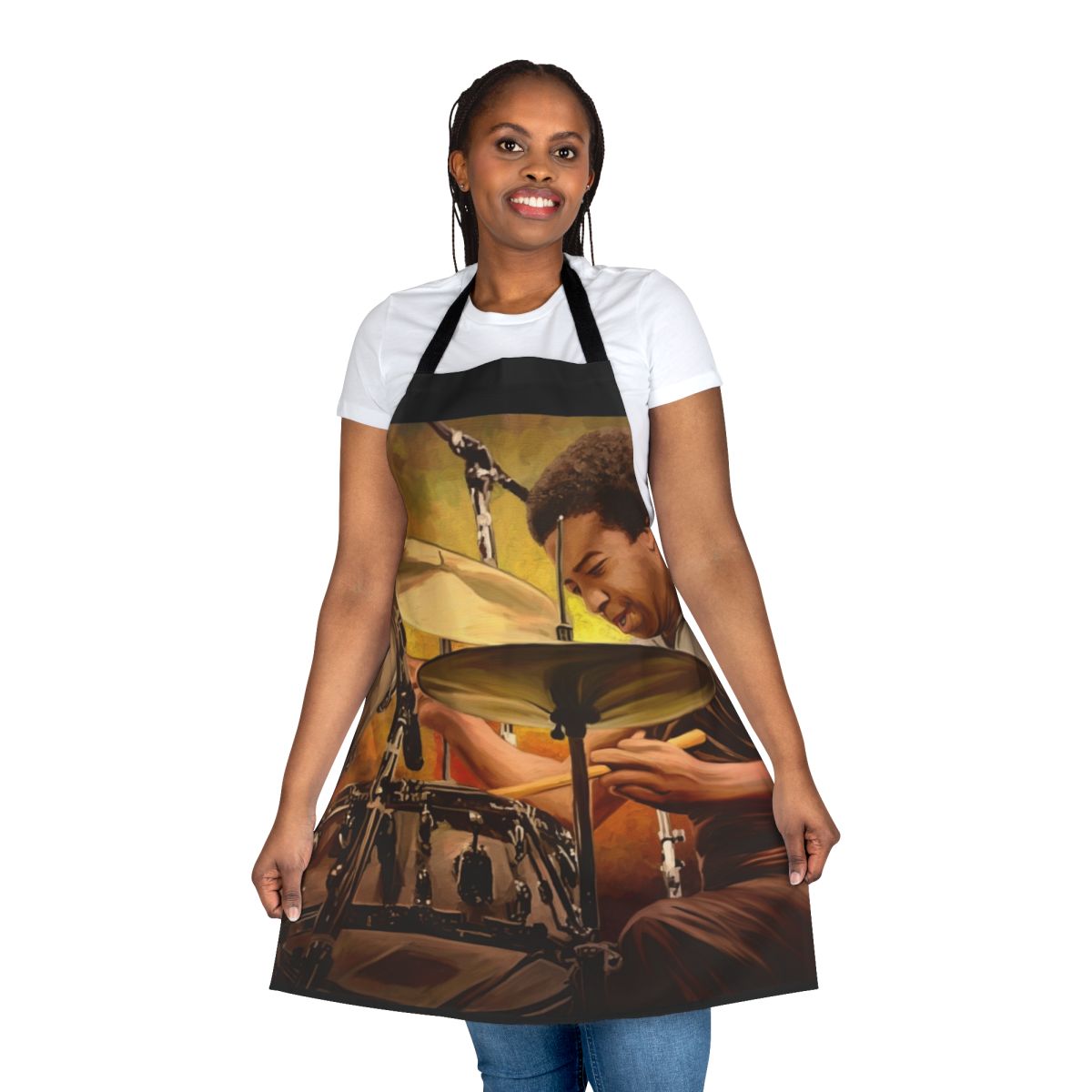 Apron honoring the iconic jazz drummer Tony Williams