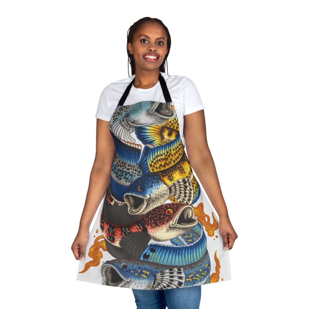 Channa Japanese Koi Fish Apron with an Artistic and Unique Design