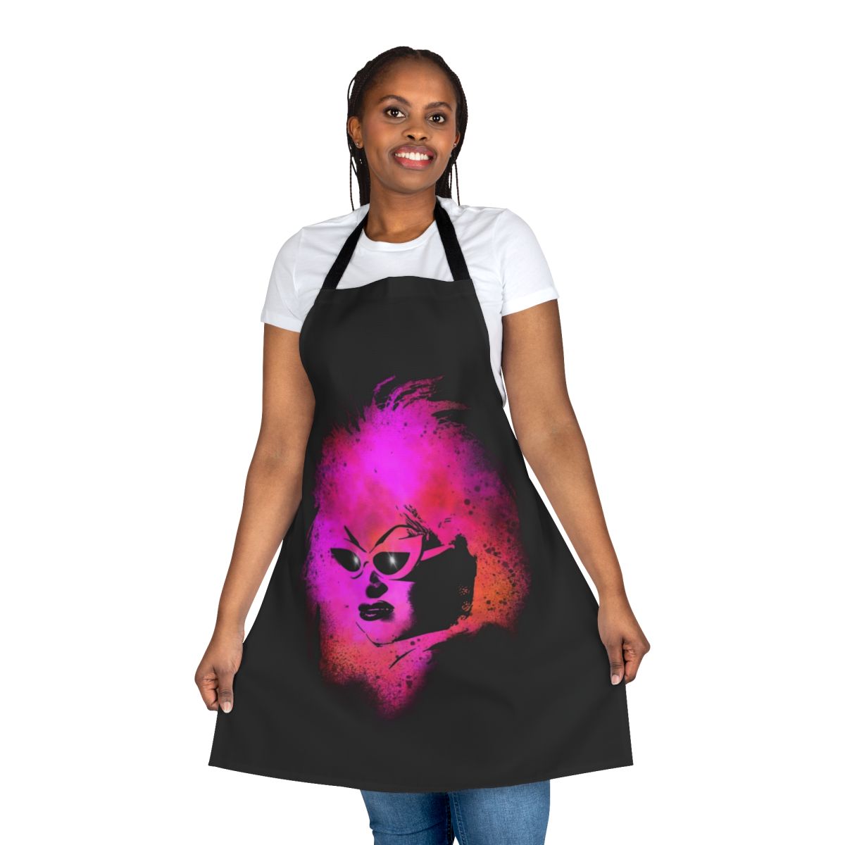 Divine Decadence themed apron featuring a retro, vintage design inspired by the iconic films of John Waters
