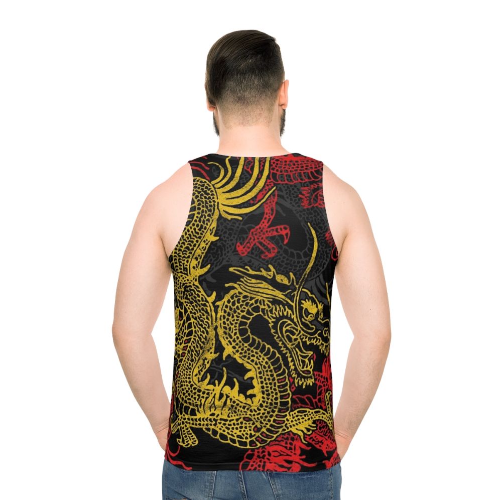 Unisex tank top with Chinese dragon pattern