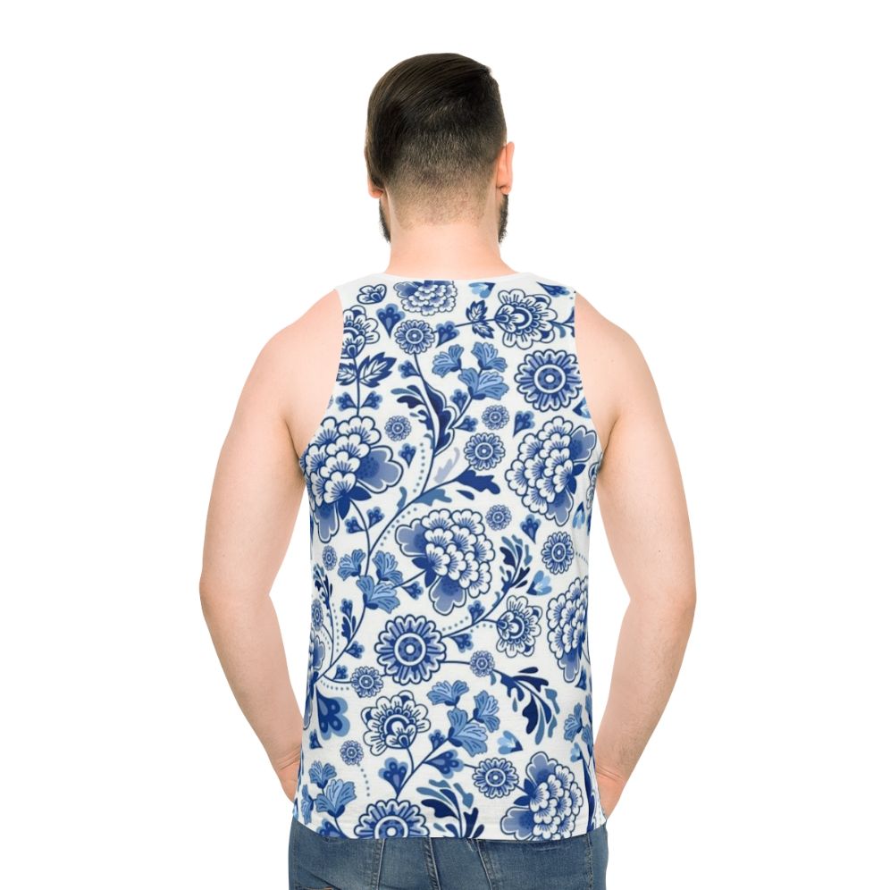 Chinese porcelain inspired unisex tank top