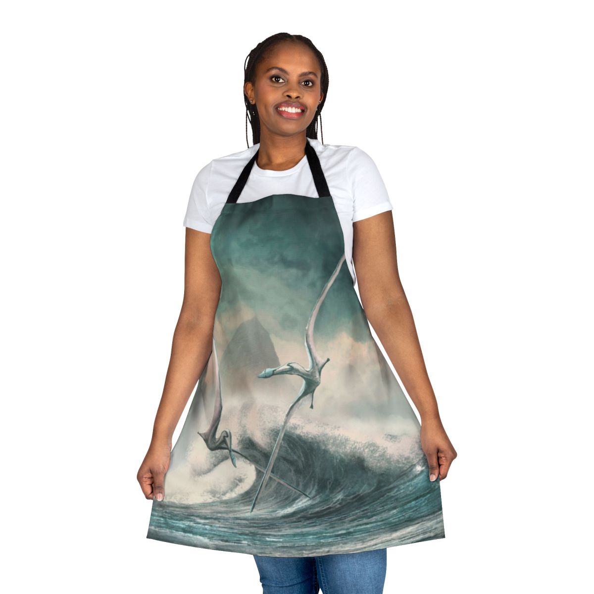 Illustration of the prehistoric pterosaur Cimoliopterus on a durable apron
