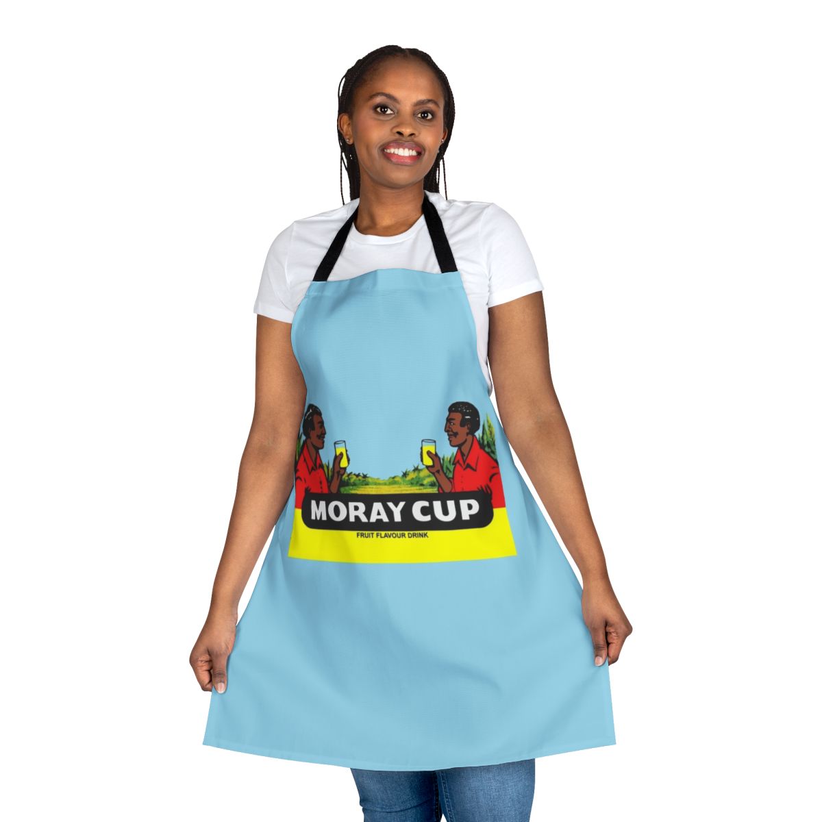 Classic Scottish soft drink themed apron with tartan design