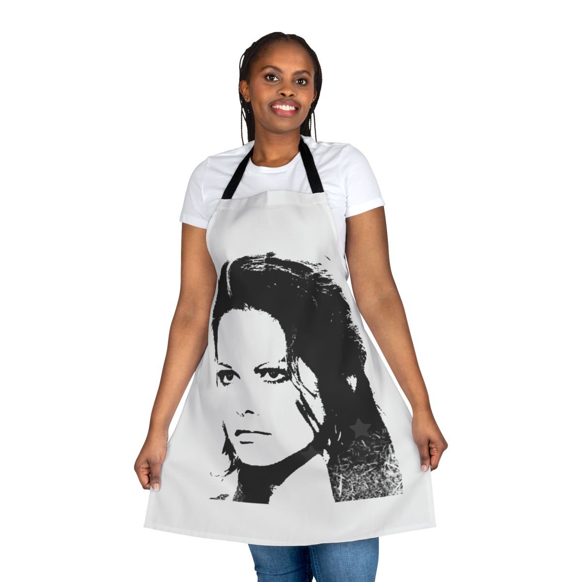 Claudia Cardinale Inspired Cooking Apron with Classic Movie Motif