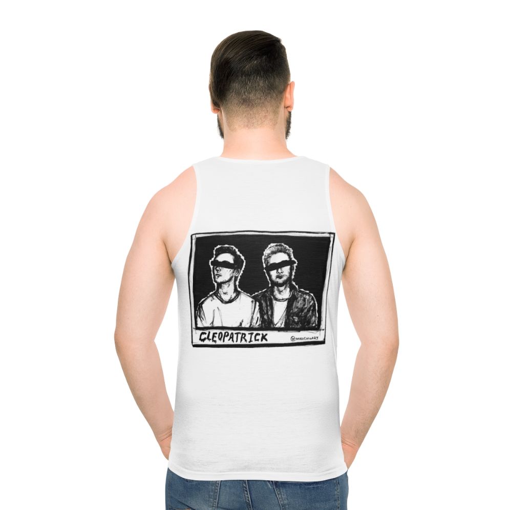 Cleopatrick unisex tank top with band portrait art