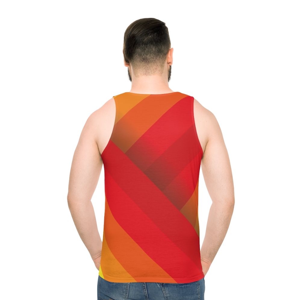 Colorblock striped unisex tank top
