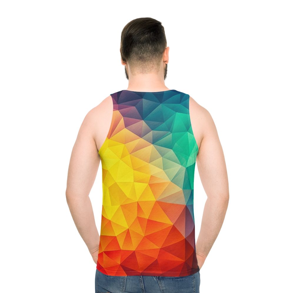 Colorful abstract geometric unisex tank top