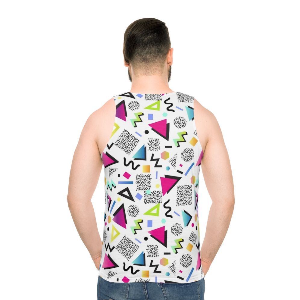 Colorful Memphis-style unisex tank top
