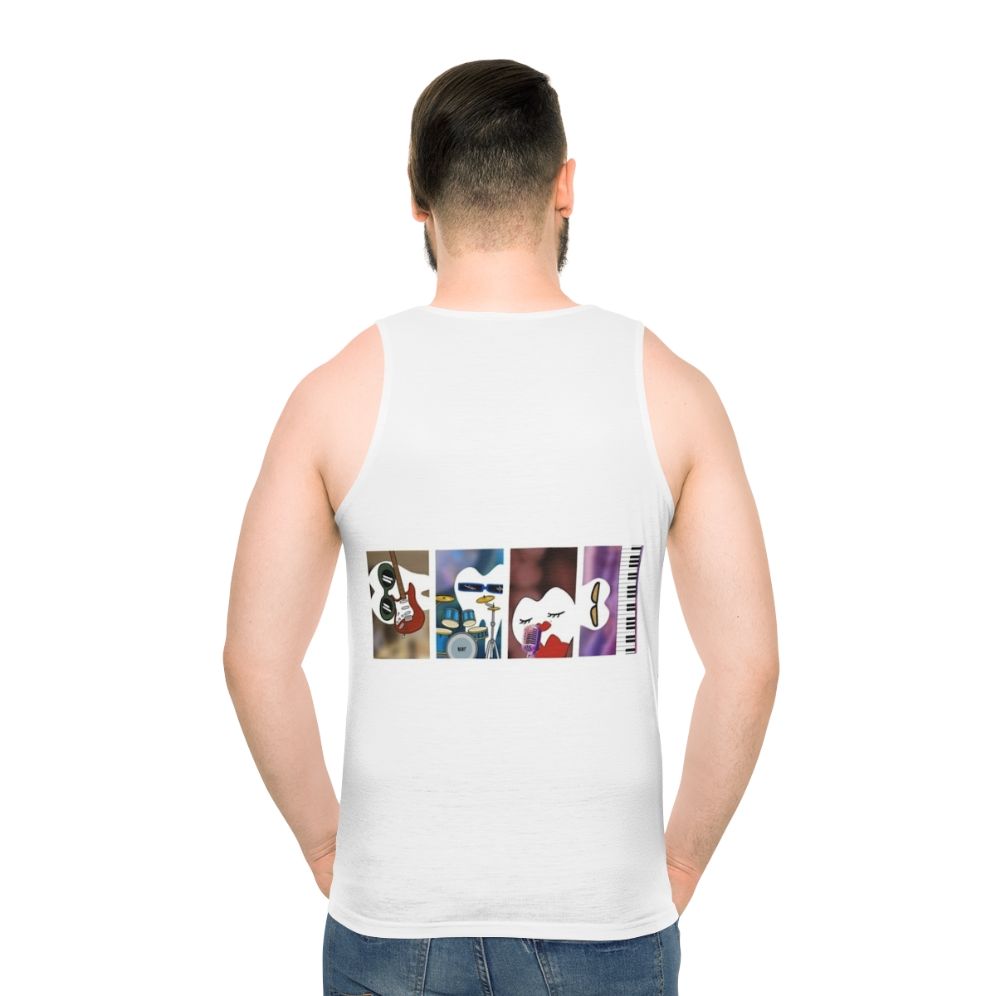 Colorful tooth band unisex tank top for music lovers