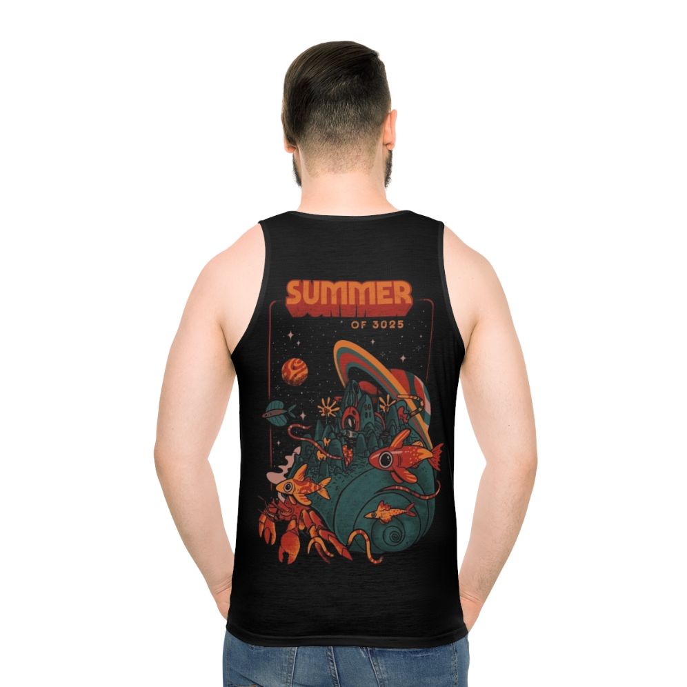 Retro and vintage-inspired cosmic unisex tank top