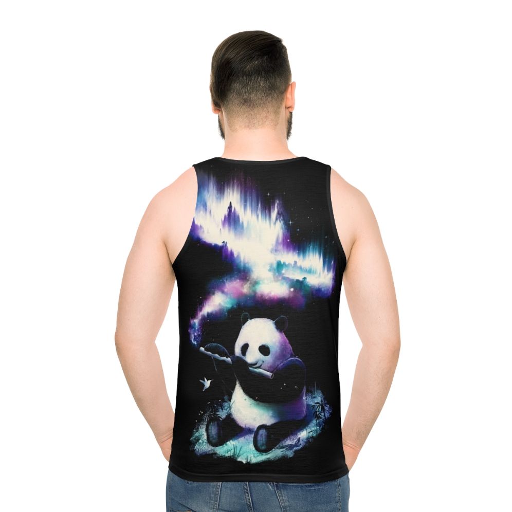 Unisex tank top with a cosmic universe and nature design