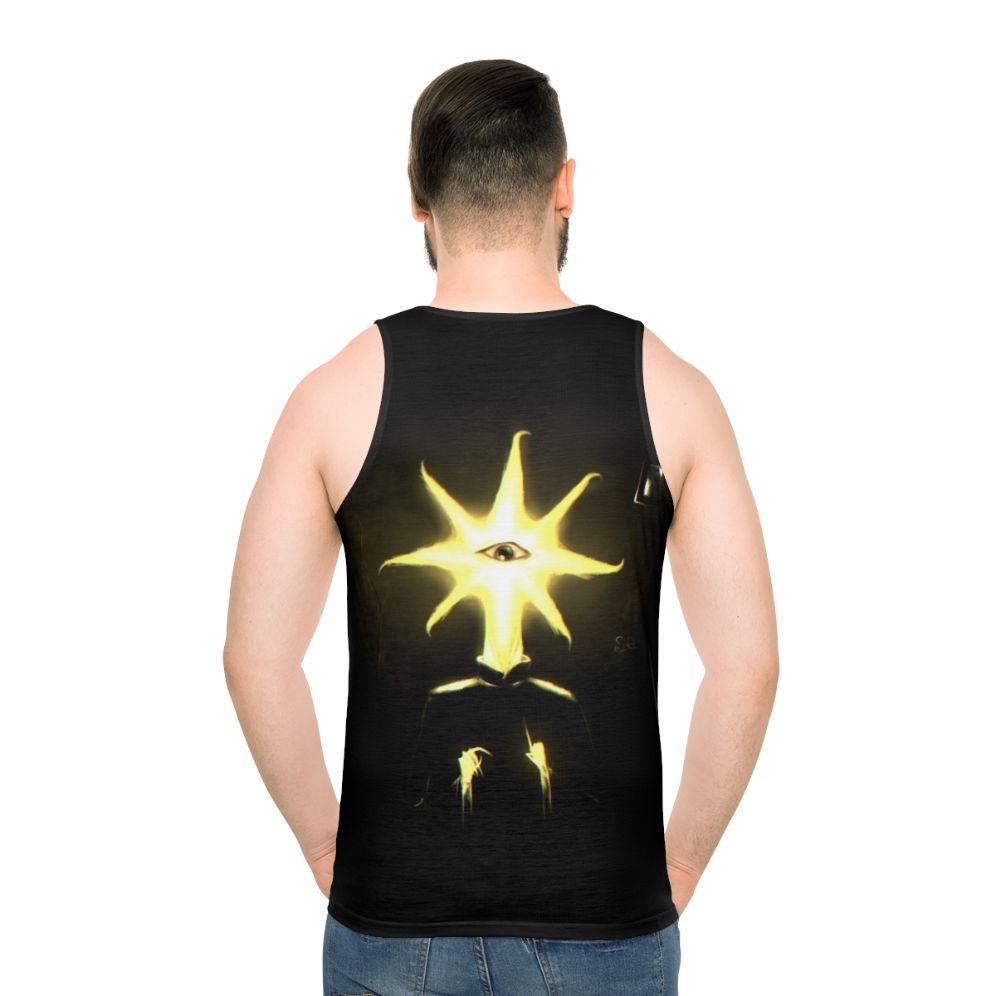 Creepy horror unnerving spooky tank top with Anklager unisex design
