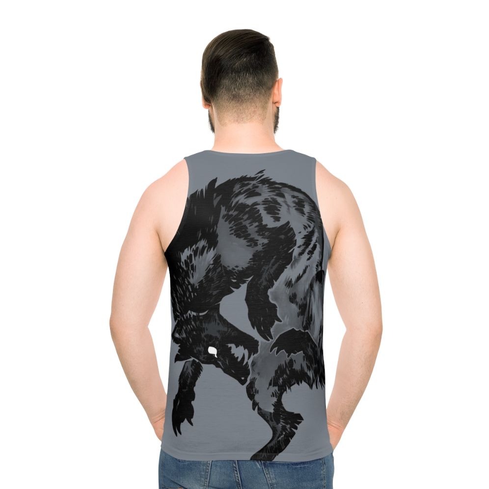 Creepy hyena unisex tank top