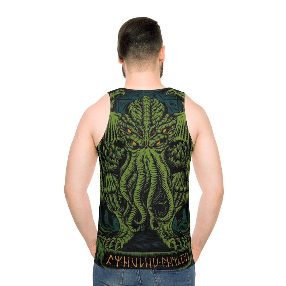 Unisex Tank Top with Cthulhu and Lovecraft Inspired Design