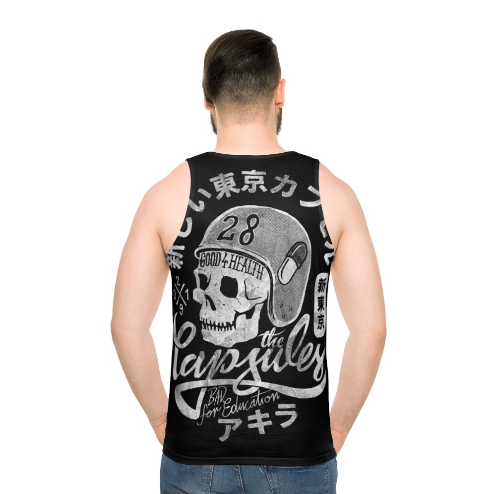 Cyberpunk inspired unisex tank top with capsules graphic